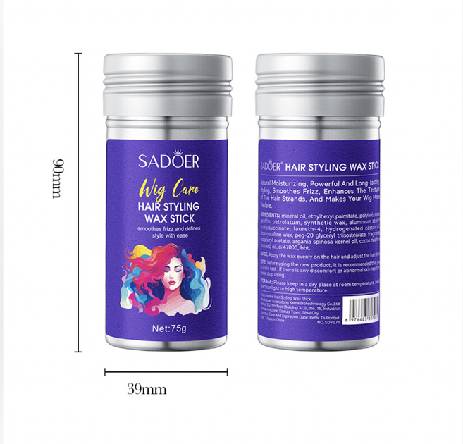 Віск-стік для укладання волосся SADOER Hair Styling Wax Stick 75 г, (Y3-04021) - Фото 4 Віск-стік для укладання волосся SADOER Hair Styling Wax Stick 75 г, (Y3-04021) - зображення 4