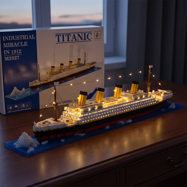 Конструктор Титанік великий лайнер Titanic з 1855 деталей 32 см з ABS пластику – розвивальний набір для дітей - Фото 3 Конструктор Титанік великий лайнер Titanic з 1855 деталей 32 см з ABS пластику – розвивальний набір для дітей - зображення 3
