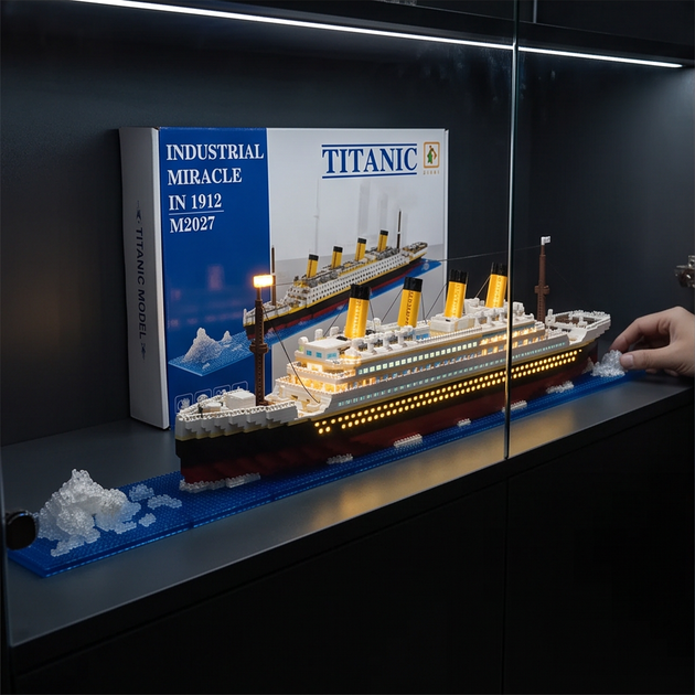 Конструктор Титанік великий лайнер Titanic з 1855 деталей 32 см з ABS пластику – розвивальний набір для дітей - Фото 8 Конструктор Титанік великий лайнер Titanic з 1855 деталей 32 см з ABS пластику – розвивальний набір для дітей - зображення 8