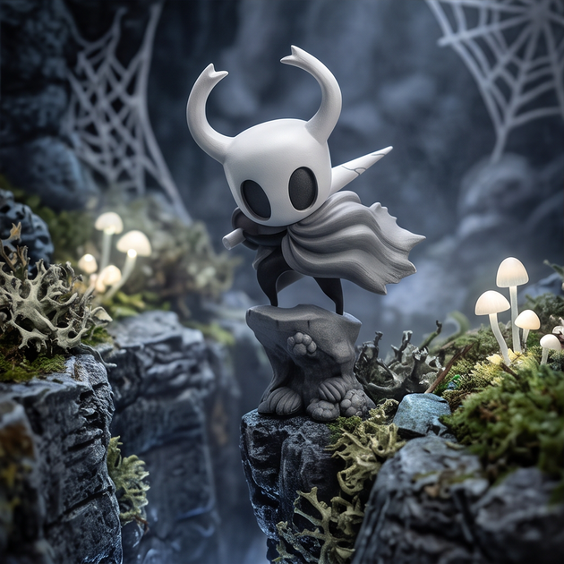 Колекційна фігурка Hollow Knight 10 см, статуэтка на підставці Лицар ручної роботи - Фото 5 Колекційна фігурка Hollow Knight 10 см, статуэтка на підставці Лицар ручної роботи - зображення 5