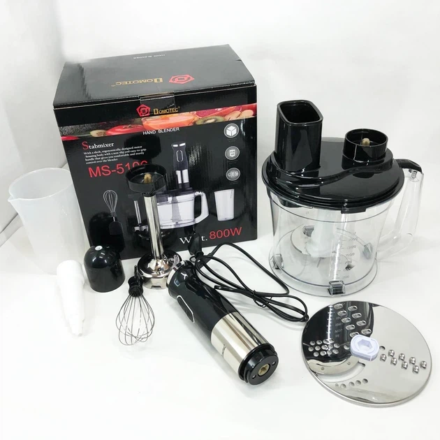 Блендер DOMOTEC MS-5106 5в1 (занурювальний, 800Вт, нерж.) - зображення 5