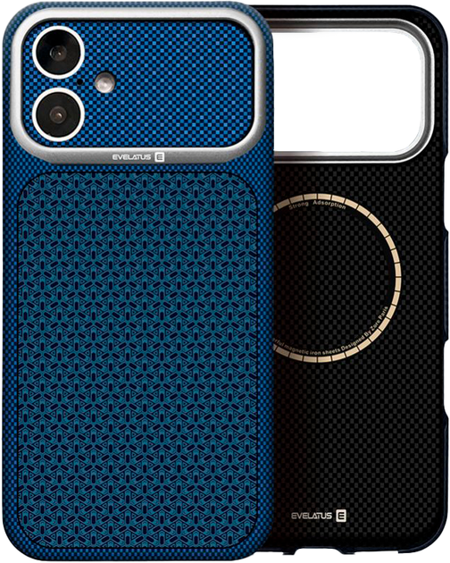 Etui Evelatus Carbon Premium MagSafe do Apple iPhone 17 Midnight Blue (4752192110550) - Zdjęcie 1 Etui Evelatus Carbon Premium MagSafe do Apple iPhone 17 Midnight Blue (4752192110550) - obraz 1