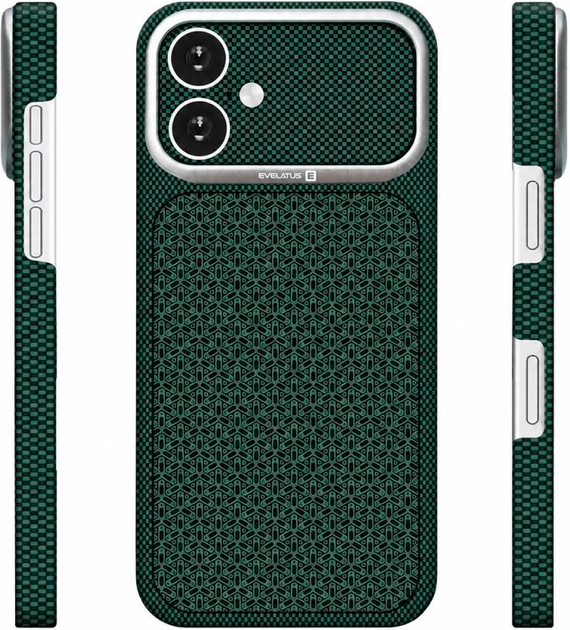 Панель Evelatus Carbon Premium MagSafe для Apple iPhone 17 Green (4752192110543) - Фото 2 Панель Evelatus Carbon Premium MagSafe для Apple iPhone 17 Green (4752192110543) - зображення 2