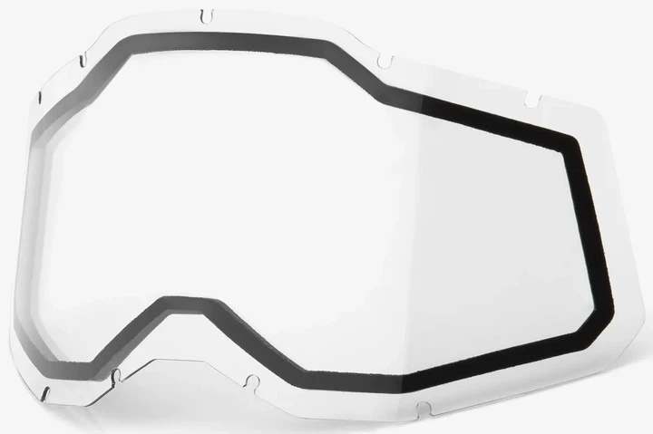 Линза для очков 100% Racecraft 2 / Accuri 2 / Strata 2 (Gen.2) двойная прозрачная - Фото 1 Линза для очков 100% Racecraft 2 / Accuri 2 / Strata 2 (Gen.2) двойная прозрачная - изображение 1