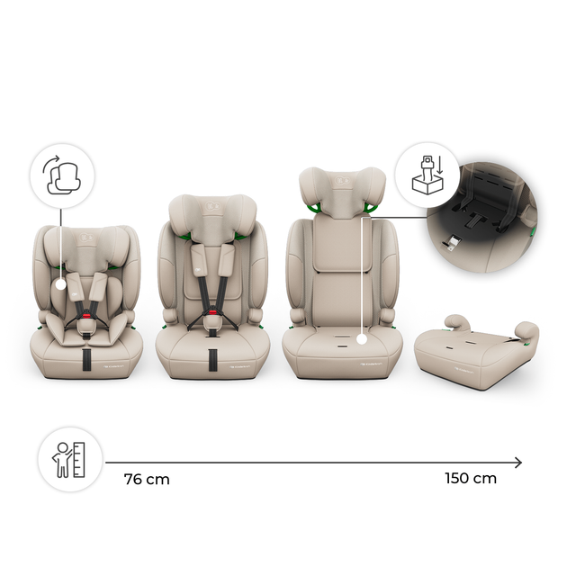 Автокрісло Kinderkraft Comfort Up 2 Plus i-Size Beige (KCCOUP02BEGPL00) - Фото 4 Автокрісло Kinderkraft Comfort Up 2 Plus i-Size Beige (KCCOUP02BEGPL00) - зображення 4