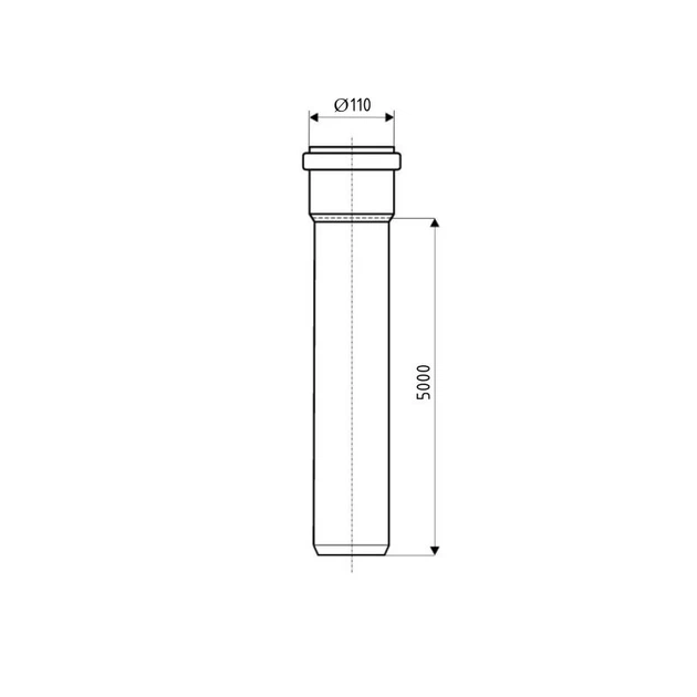 Труба канализационная Ostendorf-OSMA KG System d110x5000 мм, наружная, SN4 (SD00058107) - изображение 2