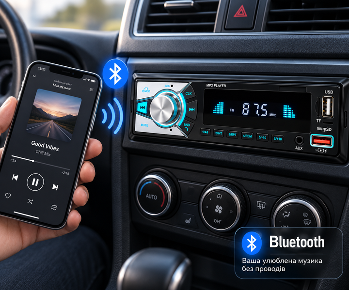 Автомагнитола MP3 BM-27 BOSCHMANN / Магнитола 1 DIN / Автомагнитола с Bluetooth - изображение 3