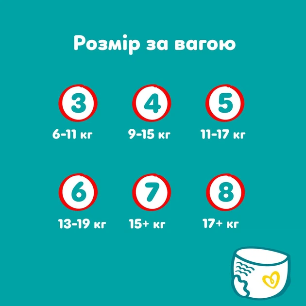 Підгузки Pampers Active Baby Pants Розмір 4 (9-15 кг) 156 шт (8006530305662) - Фото 12 Підгузки Pampers Active Baby Pants Розмір 4 (9-15 кг) 156 шт (8006530305662) - изображение 12
