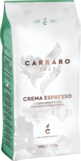 Kawa ziarnista Carraro Crema Espresso 1 kg (8000604001177) - Zdjęcie 1 Kawa ziarnista Carraro Crema Espresso 1 kg (8000604001177) - obraz 1