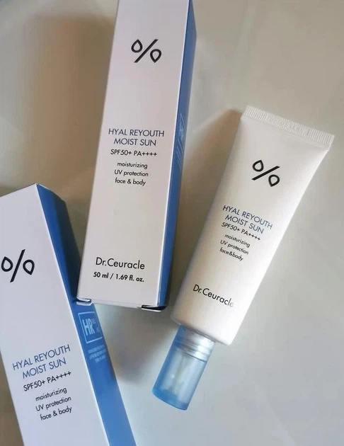 Солнцезащитный крем Dr.Ceuracle Hyal Reyouth Moist Sun SPF 50+/PA++ 50мл - изображение 2