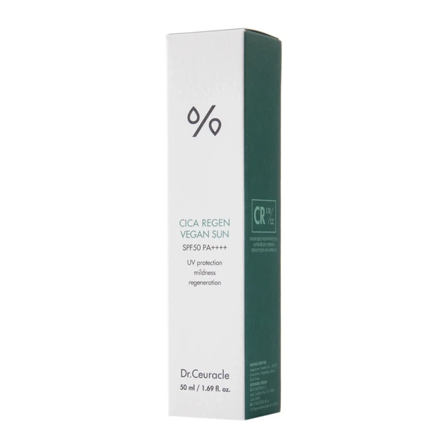 Сонцезахисний крем Dr. Ceuracle Cica Regen Vegan Sun SPF50+/PA++++ 50 мл - зображення 5