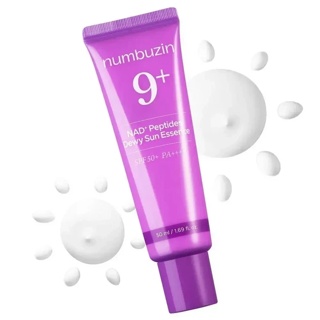 Солнцезащитная эссенция Numbuzin No.9 NAD+ 9 Peptides Dewy Sun Essence SPF50+ PA++++ - изображение 4