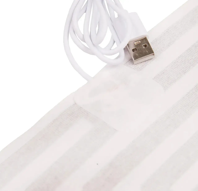 Електрогрілка тканинна з гнучкою конструкцією роботою від USB для обігріву рук на сидіння в переноску 18,5×14,5×0,1 см (484680-Prob) Біла - Фото 4 Електрогрілка тканинна з гнучкою конструкцією роботою від USB для обігріву рук на сидіння в переноску 18,5×14,5×0,1 см (484680-Prob) Біла - зображення 4