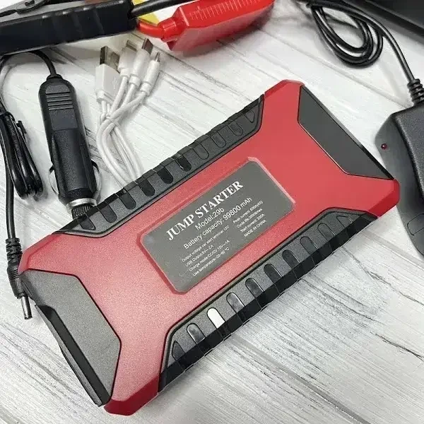 Пускозарядное устройство Jumpstarter 27JX 12 В 2 А бустер 99800 мА·ч с аккумулятором и фонарем ANS - изображение 4