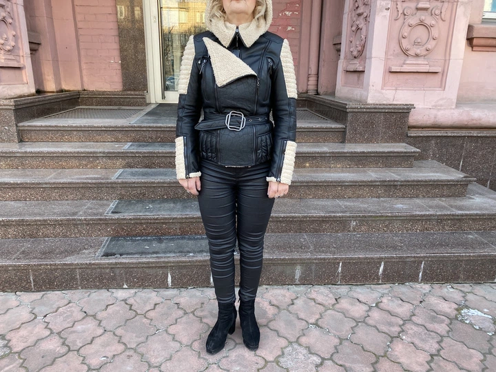 Дублянка жіноча Boruoss коротка авіатор з капюшоном S чорна - Фото 8 Дублянка жіноча Boruoss коротка авіатор з капюшоном S чорна - изображение 8