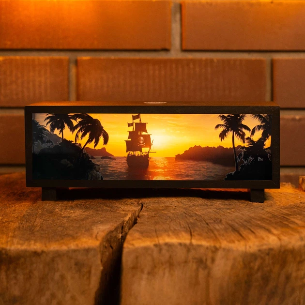 Ночник-панорама «Пираты», черный (LED, аккумулятор, USB Type-C) - изображение 2