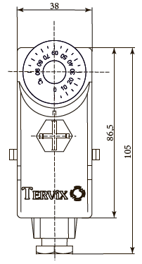 Термостат накладной 0-90 С поверхностная регуляция Tervix черный (101010) - изображение 3