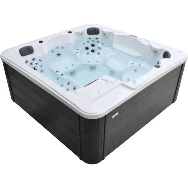 Гідромасажний СПА-басейн Aquajoy Borneo 230×230×96 см на 6 осіб, 117 масажних форсунок, Bluetooth, LED - Фото 3 Гідромасажний СПА-басейн Aquajoy Borneo 230×230×96 см на 6 осіб, 117 масажних форсунок, Bluetooth, LED - зображення 3