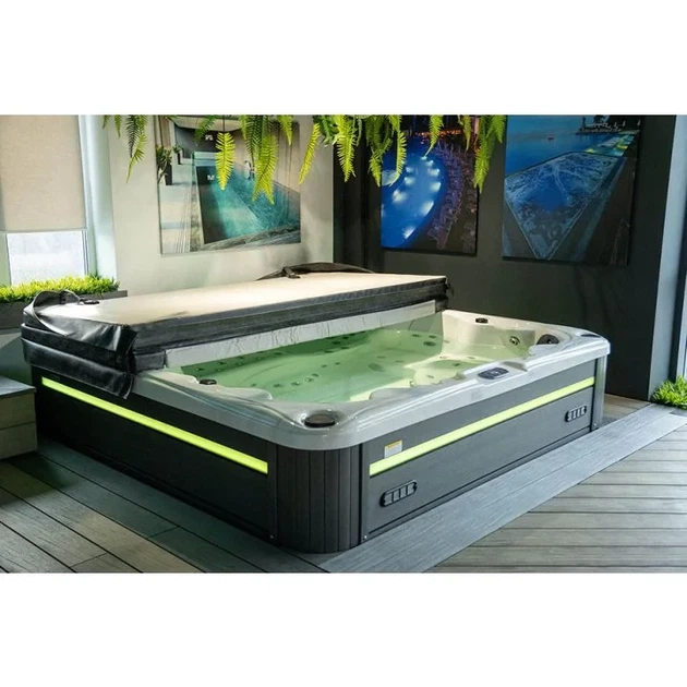 Гідромасажний СПА-басейн Aquajoy Borneo 230×230×96 см на 6 осіб, 117 масажних форсунок, Bluetooth, LED - Фото 8 Гідромасажний СПА-басейн Aquajoy Borneo 230×230×96 см на 6 осіб, 117 масажних форсунок, Bluetooth, LED - зображення 8