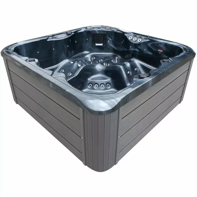 Гідромасажний СПА-басейн Aquajoy Riviera 200×200×90 см на 5 осіб, 48 масажних форсунок, Bluetooth, LED - Фото 5 Гідромасажний СПА-басейн Aquajoy Riviera 200×200×90 см на 5 осіб, 48 масажних форсунок, Bluetooth, LED - зображення 5