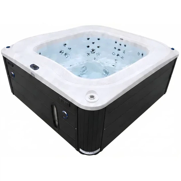 Переливний гідромасажний СПА-басейн Aquajoy Serenity 250×230×96 см на 8 осіб, 73 форсунки, Bluetooth - зображення 2