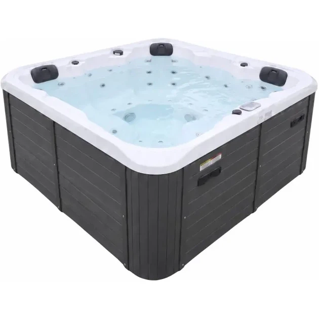 Гідромасажний СПА-басейн Aquajoy Riviera 200×200×90 см на 5 осіб, 48 форсунок, Bluetooth, LED - зображення 2