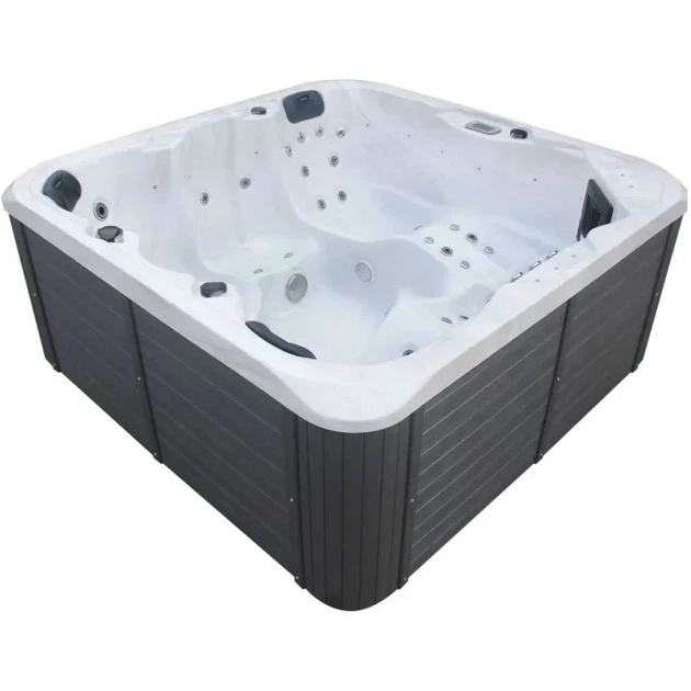 Гідромасажний СПА-басейн Aquajoy Riviera 200×200×90 см на 5 осіб, 48 форсунок, Bluetooth, LED - зображення 3