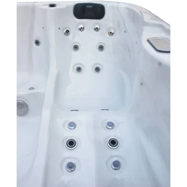 Гідромасажний СПА-басейн Aquajoy Riviera 200×200×90 см на 5 осіб, 48 форсунок, Bluetooth, LED - зображення 6