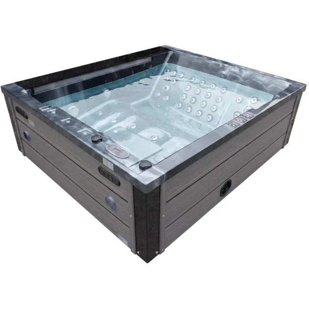 Гідромасажний СПА-басейн Aquajoy Venice 215×190×70 см на 3 особи, 47 форсунок, Bluetooth, LED - зображення 3