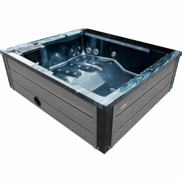 Гідромасажний СПА-басейн Aquajoy Venice 215×190×70 см на 3 особи, 47 форсунок, Bluetooth, LED - зображення 4