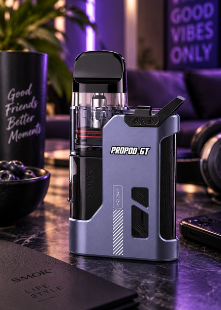 Под система Smok Propod GT Purple Grey электронка фиолетово-серый pod-система 700 мАч , LED-индикатор заряда - изображение 4