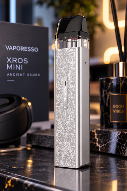 Pod-система Vaporesso XROS Mini KIt Ancient Silver серая вейп на 1000мАч электронная сигарета с картриджем 2мл - изображение 4
