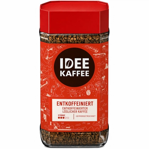 Кава Idee Kaffee Entkoffeiniert розчинна без кофеїну 200 г - Фото 1 Кава Idee Kaffee Entkoffeiniert розчинна без кофеїну 200 г - изображение 1