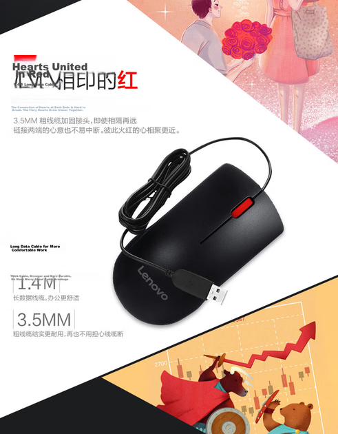 Мышь Lenovo M220L USB - изображение 4