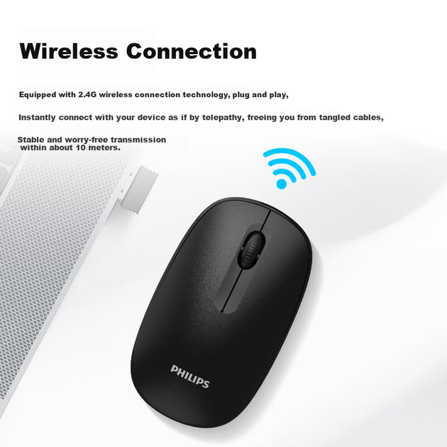 Мышь Philips SPK7318 Wireless Black - изображение 4