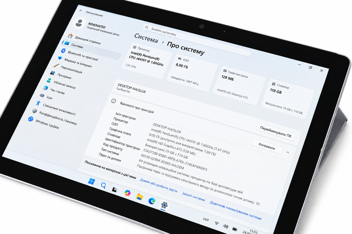 Планшет Microsoft Surface Go Pentium 1824 10.5″ 8GB RAM 128GB SSD Сірий Б/У - изображение 2