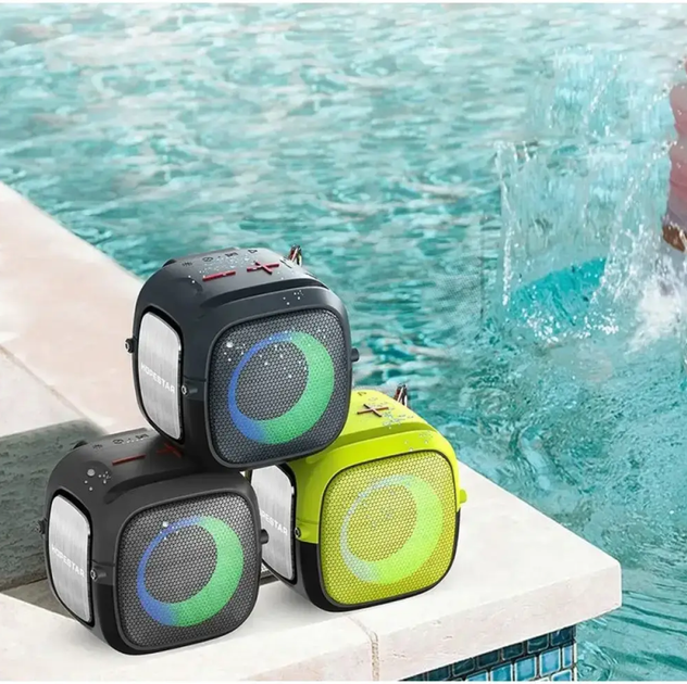 Портативная Bluetooth колонка HOPESTAR Party ONE Mini 5W TWS RGB IPX5 с Bluetooth 5.0, USB Type-C, синяя - изображение 8