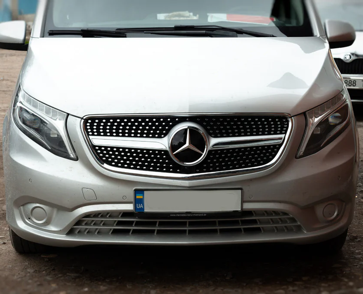 Передня решітка радіатора Diamond для Mercedes Vito/V-class W447 2014-2023 рр. - зображення 3