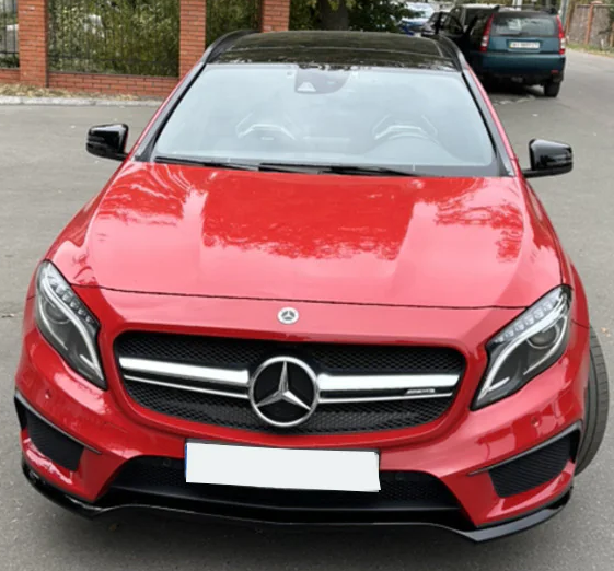 Передня решітка радіатора AMG Silver для Mercedes GLA X156 2014-2019 рр - зображення 2