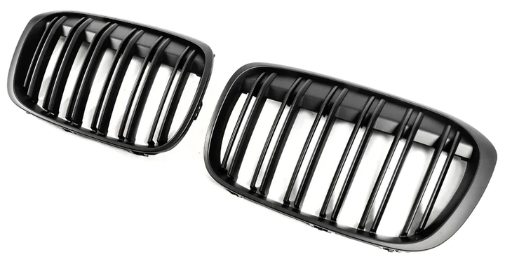 Решітка радіатора ніздрі M-Look чорна матова BMW X1 F48 2015-2019 рр. - зображення 3