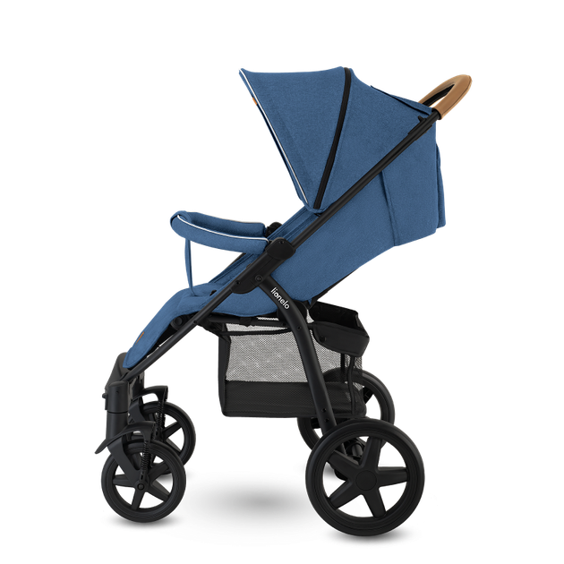 Прогулочная коляска Lionelo Annet Blue Denim, EVA-колеса, амортизация, лежачее положение, большой капюшон, аксессуары - изображение 3