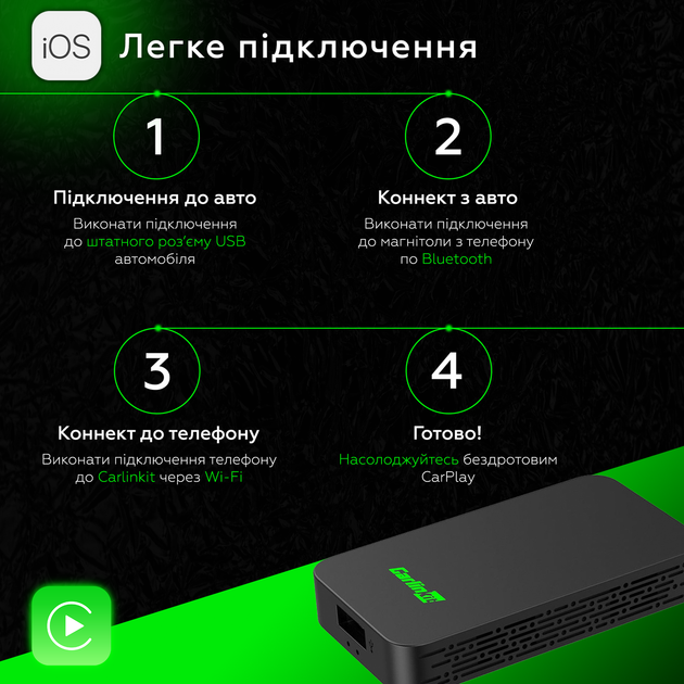 Адаптер CarlinKit 5.0 2air для беспроводного Apple CarPlay / Android Auto - изображение 6