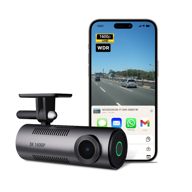 Автомобільний відеореєстратор 3K 1600P Wi-Fi, нічна зйомка, WDR, G-Sensor, microSD до 512 ГБ - зображення 2