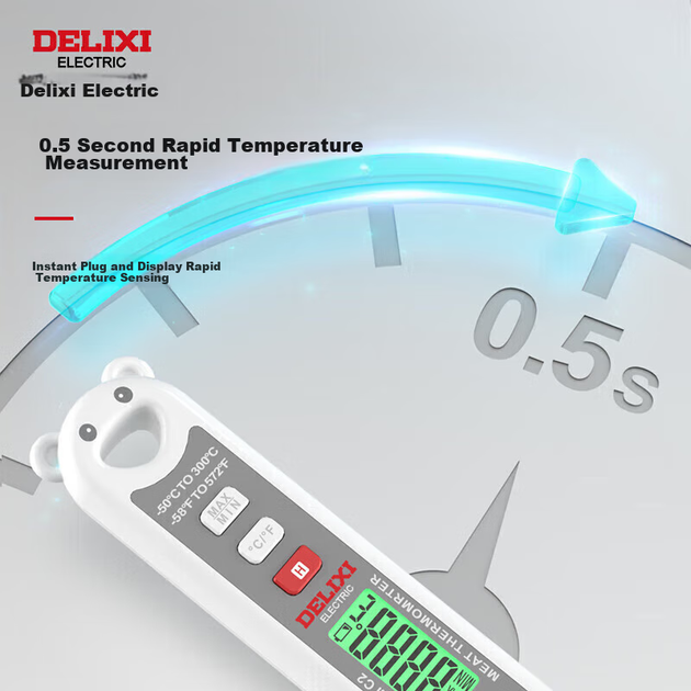 DELIXI ELECTRIC харчовий термометр зонд кухонний вимірювач температури олії дитячий термометр для молока термометр для води електронний термометр - зображення 5