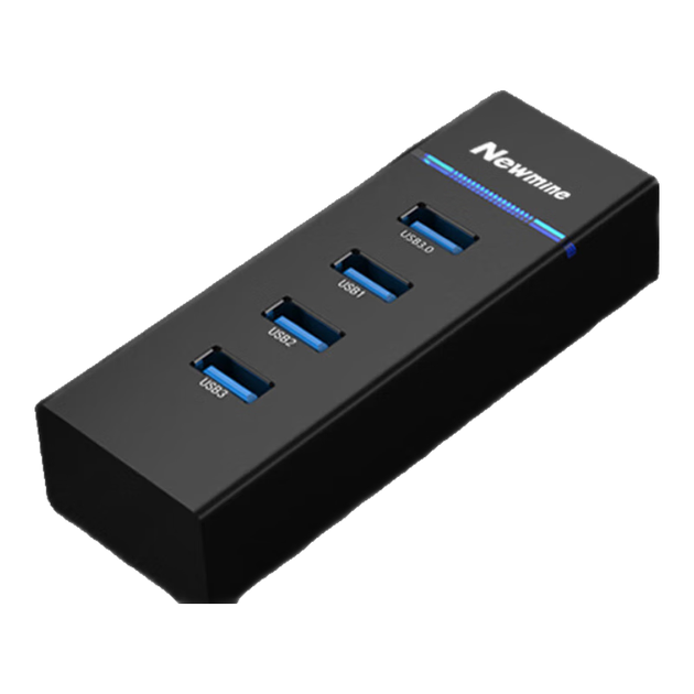 Разветвитель USB-концентратора Newmine 3.0, 4-портовый, для ноутбуков и настольных компьютеров, телефонов, кабель-конвертер «один к нескольким портам», длина кабеля около 0,25 метра. - изображение 4