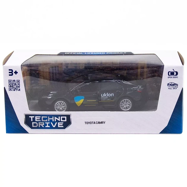 Автомодель TechnoDrive Toyota Camry Uklon чорний (250292) - зображення 10