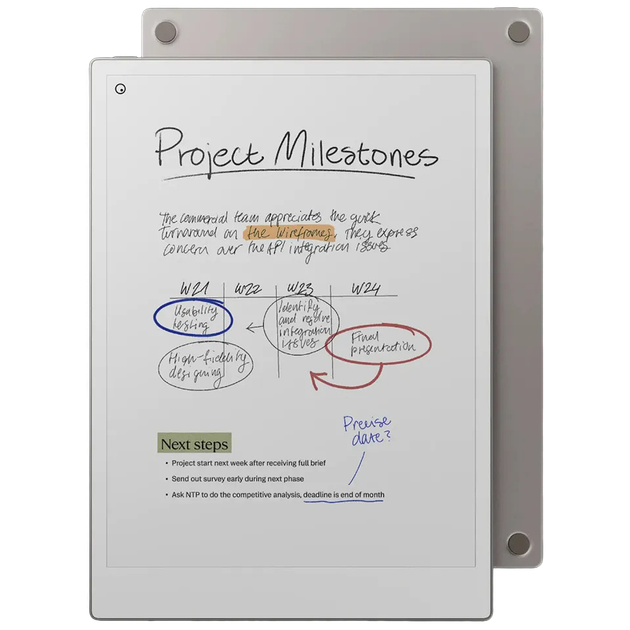 Планшет Электронная книга reMarkable Paper Pro RM02A 11,8" Canvas Color, 64 ГБ, 2160×1620, Wi-Fi, USB-C, подсветка - изображение 2