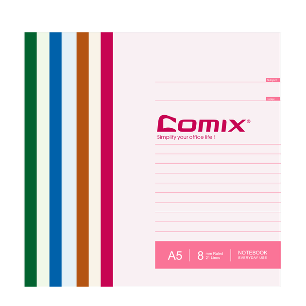 Блокноты COMIX формата A5, 60 листов, 10 штук, без спирали, школьные канцелярские принадлежности, дневник, мягкая обложка, тетрадь для упражнений, цвет C4505 - Фото 4 Блокноты COMIX формата A5, 60 листов, 10 штук, без спирали, школьные канцелярские принадлежности, дневник, мягкая обложка, тетрадь для упражнений, цвет C4505 - изображение 4