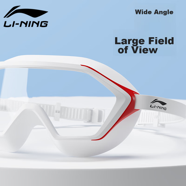 Плавательные очки Li-Ning для мужчин и женщин, большая оправа, высокая четкость изображения, защита от запотевания, удобные, водонепроницаемые, профессиональное снаряжение для дайвинга 529-1 - Фото 8 Плавательные очки Li-Ning для мужчин и женщин, большая оправа, высокая четкость изображения, защита от запотевания, удобные, водонепроницаемые, профессиональное снаряжение для дайвинга 529-1 - изображение 8