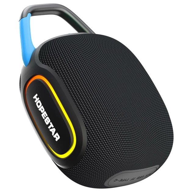 Колонка Hopestar P91 Bluetooth 15W функция TWS аккумулятор 2600 mAh IPX7 защита RGB подсветка динамика Black - изображение 5